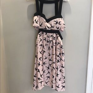 Printed semi-formal dress with side cutout (SM)